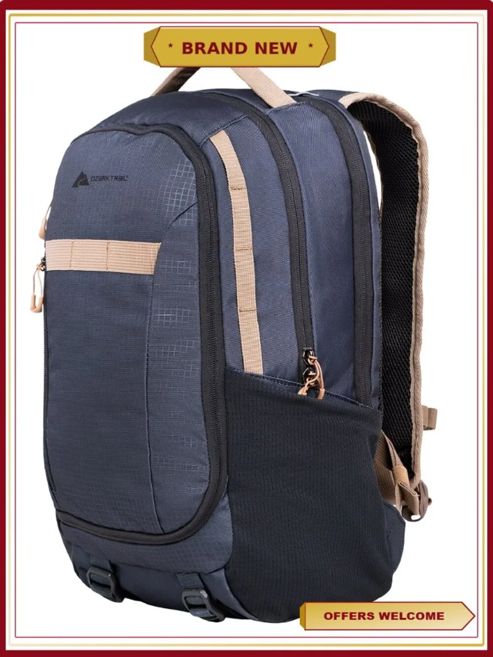 Ozark Trail 20L Polyester Cedar Daypack Backpack with Padded Laptop Compartment